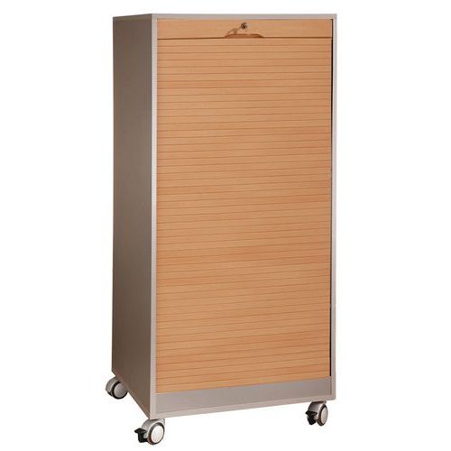 Mobiler Computerschrank mit Rollladen Mobiler Computerschrank mit Rollladen