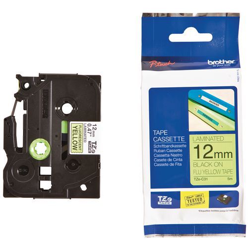 Cassette de ruban pour étiqueteuse Brother - Largeur 12 mm