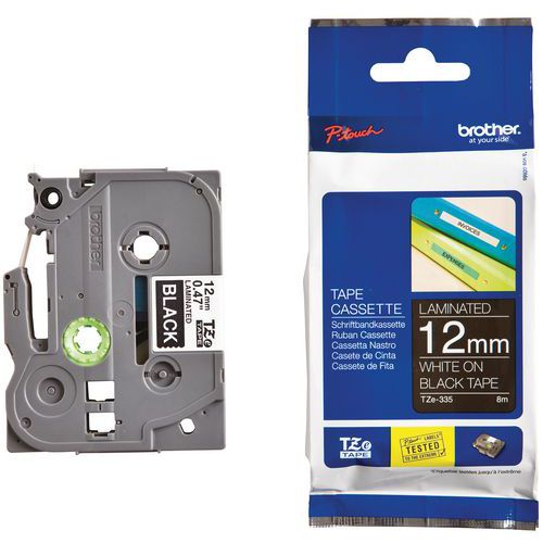 Cassette de ruban pour étiqueteuse Brother - Largeur 12 mm