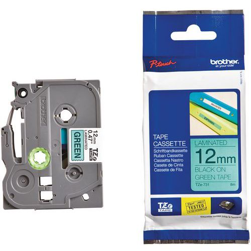 Cassette de ruban pour étiqueteuse Brother - Largeur 12 mm
