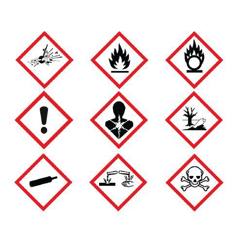 Panneaux pour le transport de produits dangereux, 100 x 100 mm, PVC, Autocollant