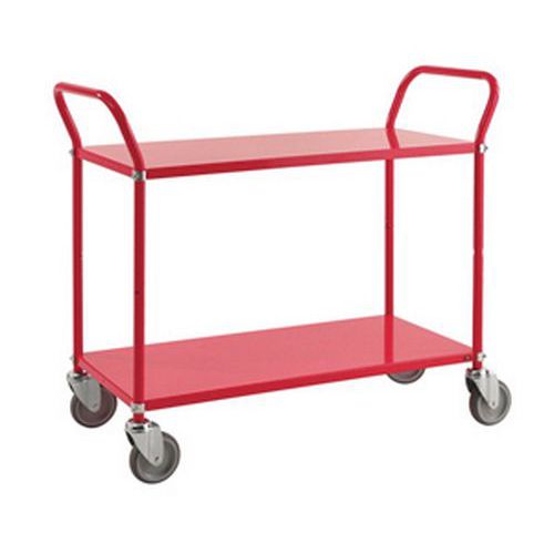 Chariot couleur à 2 plateaux métal - Force 250 kg