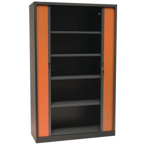 Hoher Rollladenschrank, zweifarbig - Manutan Expert Orel