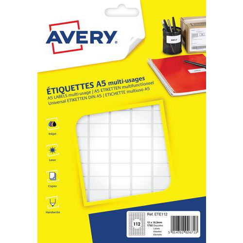 Étiquette papier adhésive multi-supports Étiquette papier adhésive multi-supports