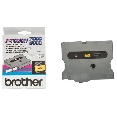 Cassette de ruban pour étiqueteuse Brother - Largeur 12 mm