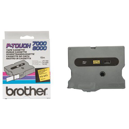 Cassette de ruban pour étiqueteuse Brother - Largeur 24 mm
