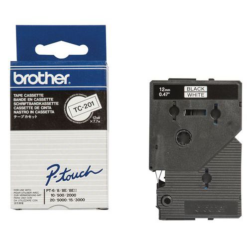 Cassette de ruban pour étiqueteuses Brother - Largeur 12 mm