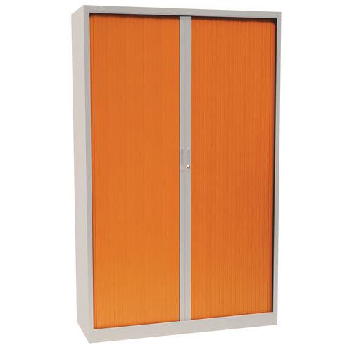 Hoher Rollladenschrank, zweifarbig - Manutan Orel, Gesamthöhe: 195 cm, Gesamtbreite: 100 cm
