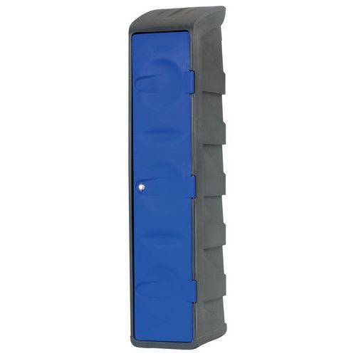 Kunststoff-Garderobe - Auf Sockel mit Abdeckung und Fachboden Kunststoff-Garderobe - Auf Sockel mit Abdeckung und Fachboden
