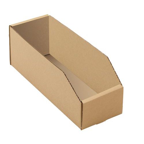 Sichtlagerkästen aus braunem Kraftkarton, Länge 300 mm - 3,6 bis 8,3 L Sichtlagerkästen aus braunem Kraftkarton, Länge 300 mm - 3,6 bis 8,3 L