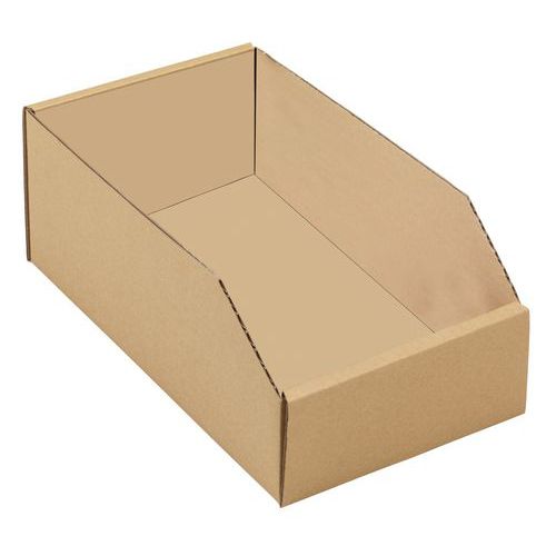 Sichtlagerkästen aus braunem Kraftkarton, Länge 300 mm - 3,6 bis 8,3 L Sichtlagerkästen aus braunem Kraftkarton, Länge 300 mm - 3,6 bis 8,3 L