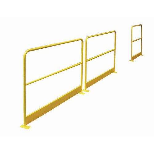 Barrière de protection avec plinthe - Jaune RAL 1023