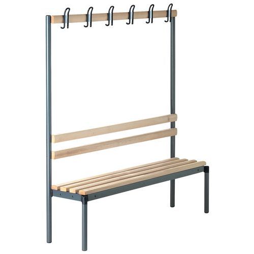 Banc bois à patères CP - 4 à 8 patères - Simple face - CP