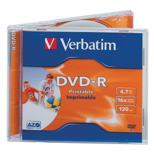 DVD-R imprimable 16X - Lot de 10 Verbatim