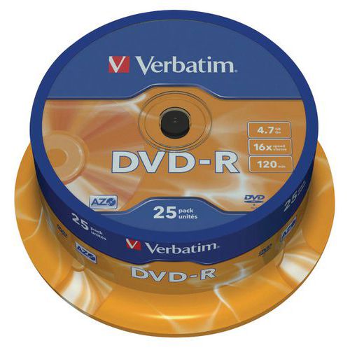DVD-R – Matt Silver 16x – 25er-Pack Verbatim