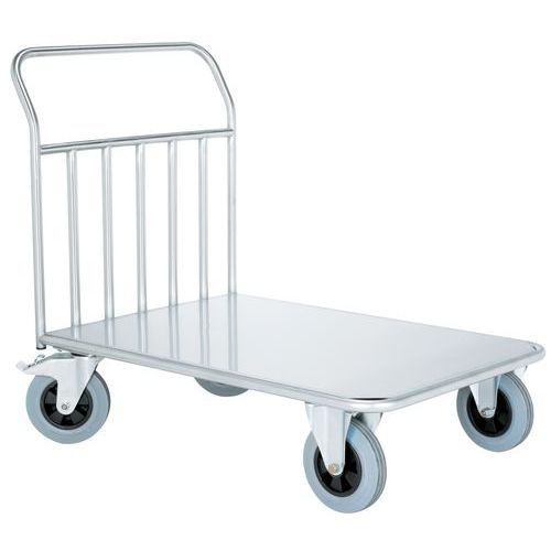 Edelstahl-Wagen mit festem Bügel - Tragkraft 500 kg