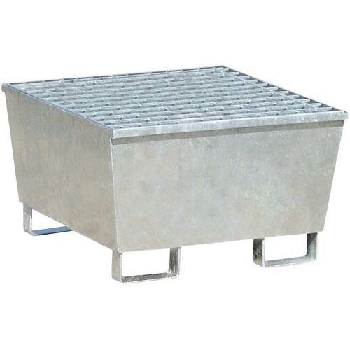 Bac de rétention acier conique 220 L - 1 fût - Manutan Expert