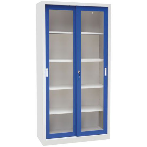 Armoire haute monobloc à vitrine - Largeur 1000 mm - Manutan Expert