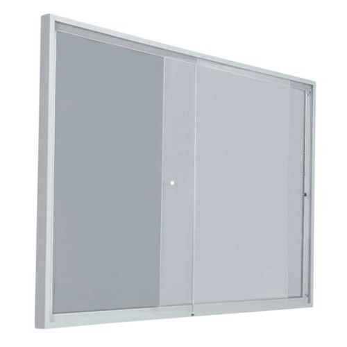 Innenvitrine mit Schiebetür - Aluminiumrückwand - Plexiglastür