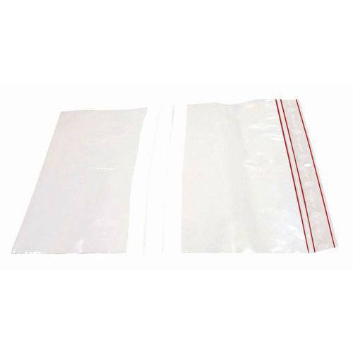 Sachet plastique Minigrip® - 60 µm - À bandes blanches - Standard