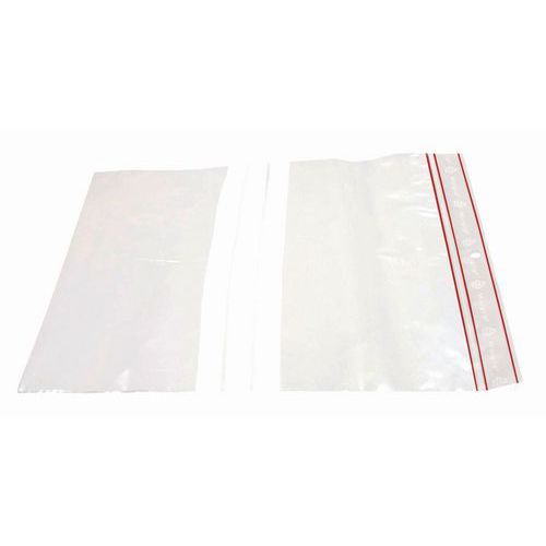 Sachet plastique à bandes blanches - 60 µm - Minigrip