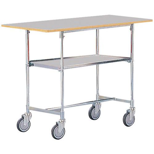 Table mobile - 2 plateaux - Force 100 kg Table mobile - 2 plateaux - Force 100 kg