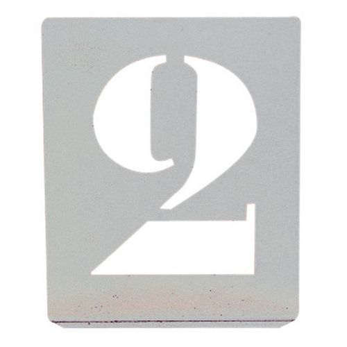 Schriftschablone aus Aluminium - Satz mit 10 Ziffern
