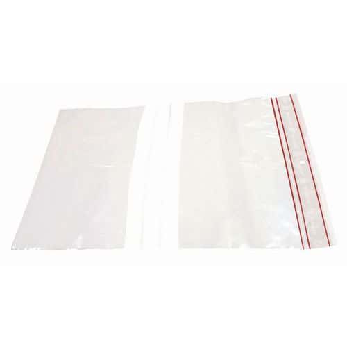 Sachet plastique Minigrip® - 60 µm - À bandes blanches - Standard