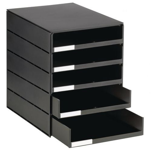 Ablagesystem, 5 Schubladen - Styroval Pro éco