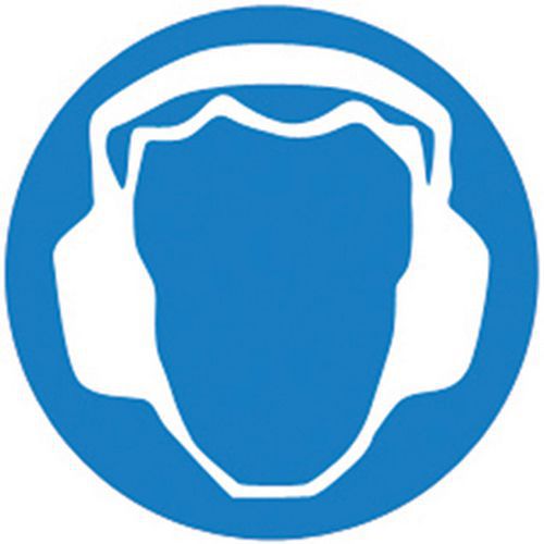 Gebotsschild - Gehörschutz vorgeschrieben - steif