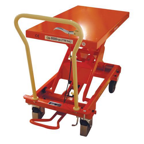 Mobiler Hubtisch Bishamon - Traglast 500 und 800 kg, Max. Belastung: 800 kg, Max. Höhe Plattform: 998 mm