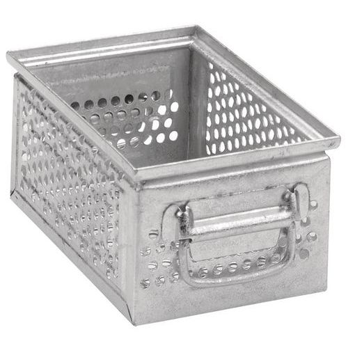 Perforierter Transportbehälter aus Stahl - Länge 315 bis 630 mm - 9,5 bis 77 L