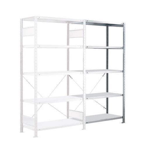 Regal Easy-Fix für leichte Lasten - Einseitig - H 2500 mm - Verzinkt - Schulte