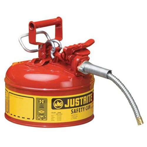 Sicherheitsbehälter mit Ausgießer, Farbe: Rot, Gesamtinhalt: 19 L, Gesamthöhe: 445 mm, Gesamt Ø: 298 mm