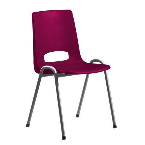 Chaise coque plastique - Bordeaux