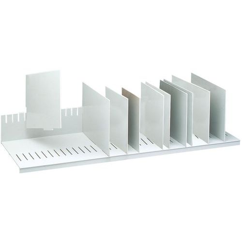 Vertikaler Sortierer mit herausnehmbaren Trennwänden für Schränke - Grau - Paperflow