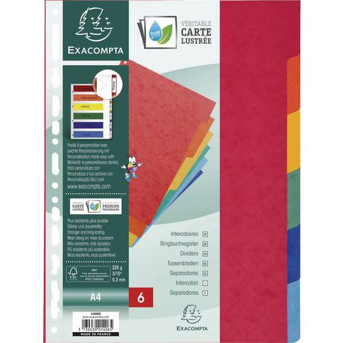 Register mit neutralen Reitern aus Manila-Karton 225 g