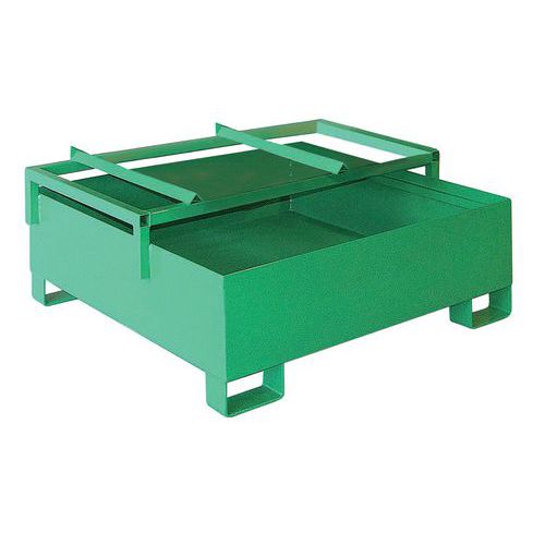 Auffangwanne aus Stahl, horizontal - 220 L - Sameto Technifil