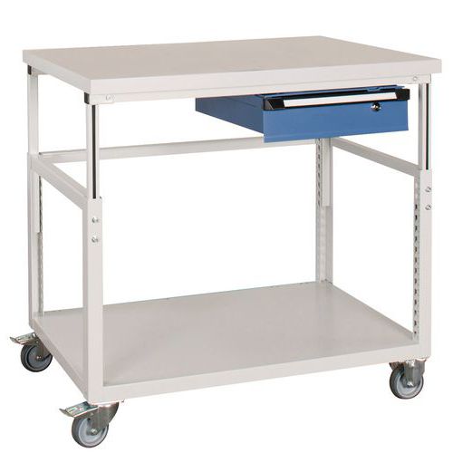 Mobiler Arbeitsplatz - 1 Boden, 1 Schublade Mobiler Arbeitsplatz - 1 Boden, 1 Schublade