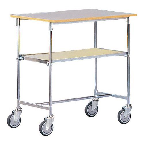 Rolltisch - 2 Fachböden - Tragkraft 100 kg Rolltisch - 2 Fachböden - Tragkraft 100 kg