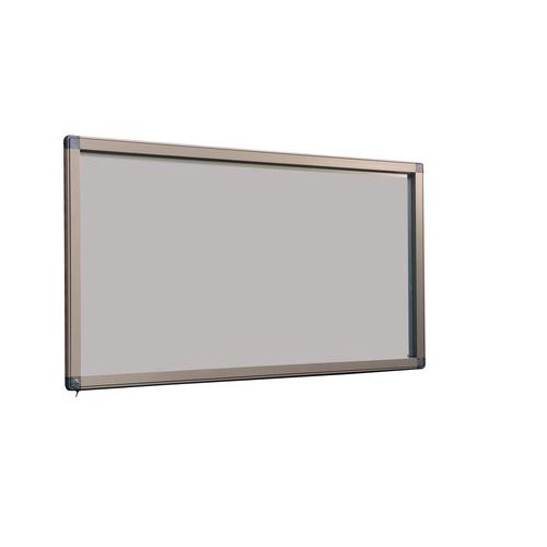 Außenvitrine Antares im Querformat - Rückwand aus Aluminium - Tür aus Plexiglas