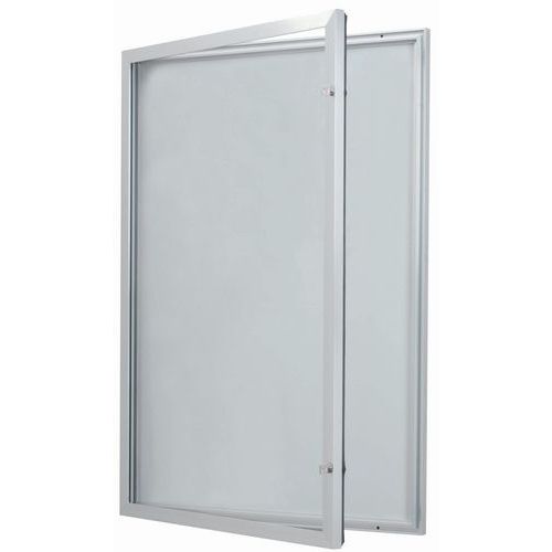 Vitrine d'exterieur porte battante - Fond aluminium - Porte en verre de sécurité - Serrure différente