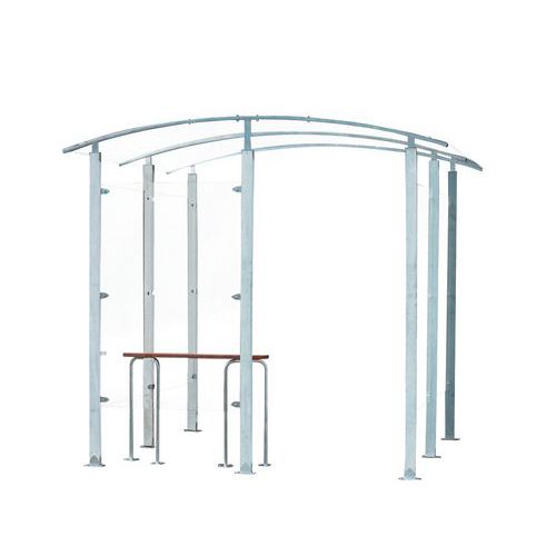 Design-Raucherunterstand 6 m² - Gegen eine Mauer