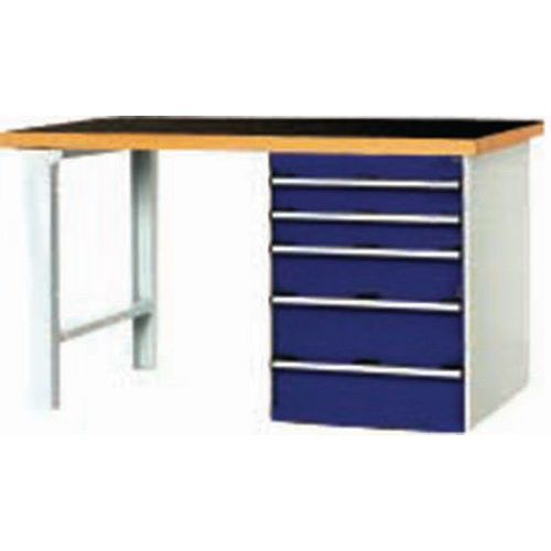 Établi Cubio Combi avec 5 tiroirs - Largeur 150 cm - Arphénol