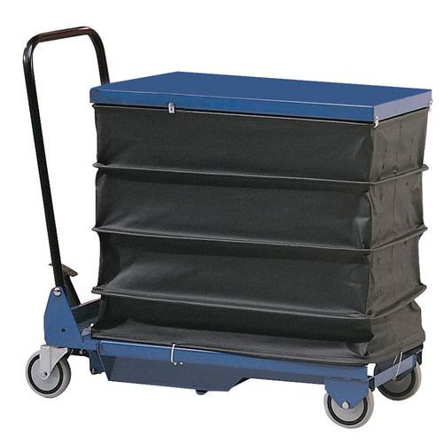 Mobiler Mini-Hubtisch – Traglast 150 kg, Max. Belastung: 150 kg, Max. Höhe Plattform: 800 mm