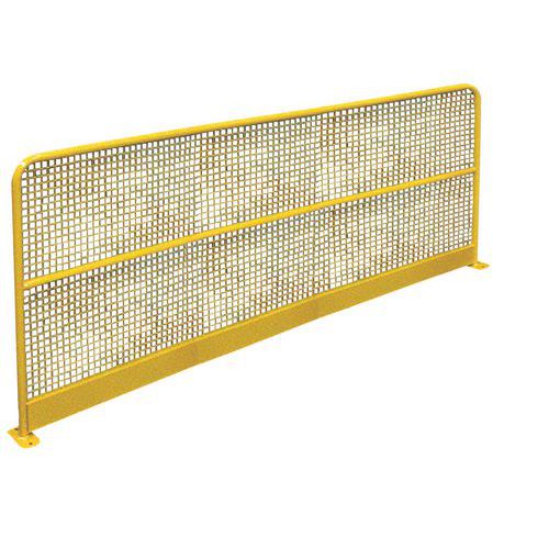 Absperrgitter mit Stoppleiste – gelb RAL 1023 Absperrgitter mit Stoppleiste – gelb RAL 1023