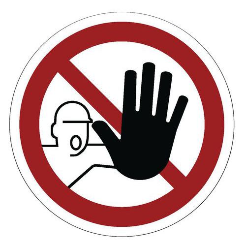 Panneau d'interdiction accès interdit aux personnes non autorisées, Plastique rigide