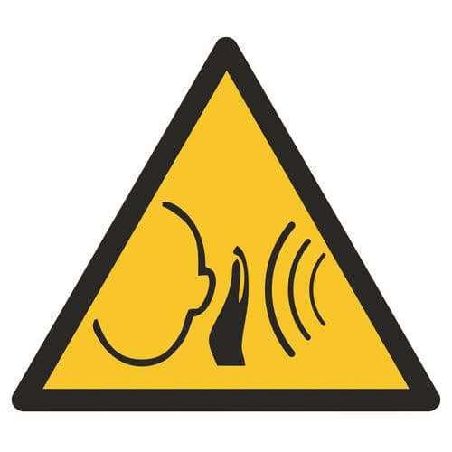 Panneaux de danger ISO 7010, Danger bruit fort soudain, Plastique rigide