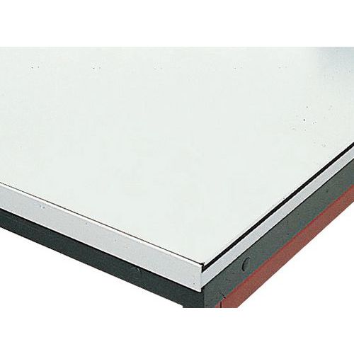 Modularer Labortisch – emailliertes Glas – mit Rückwand