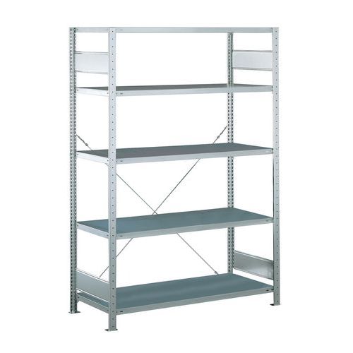 Rayonnage léger Easy-Fix - Simple face- H2500 mm - galvanisé - Schulte